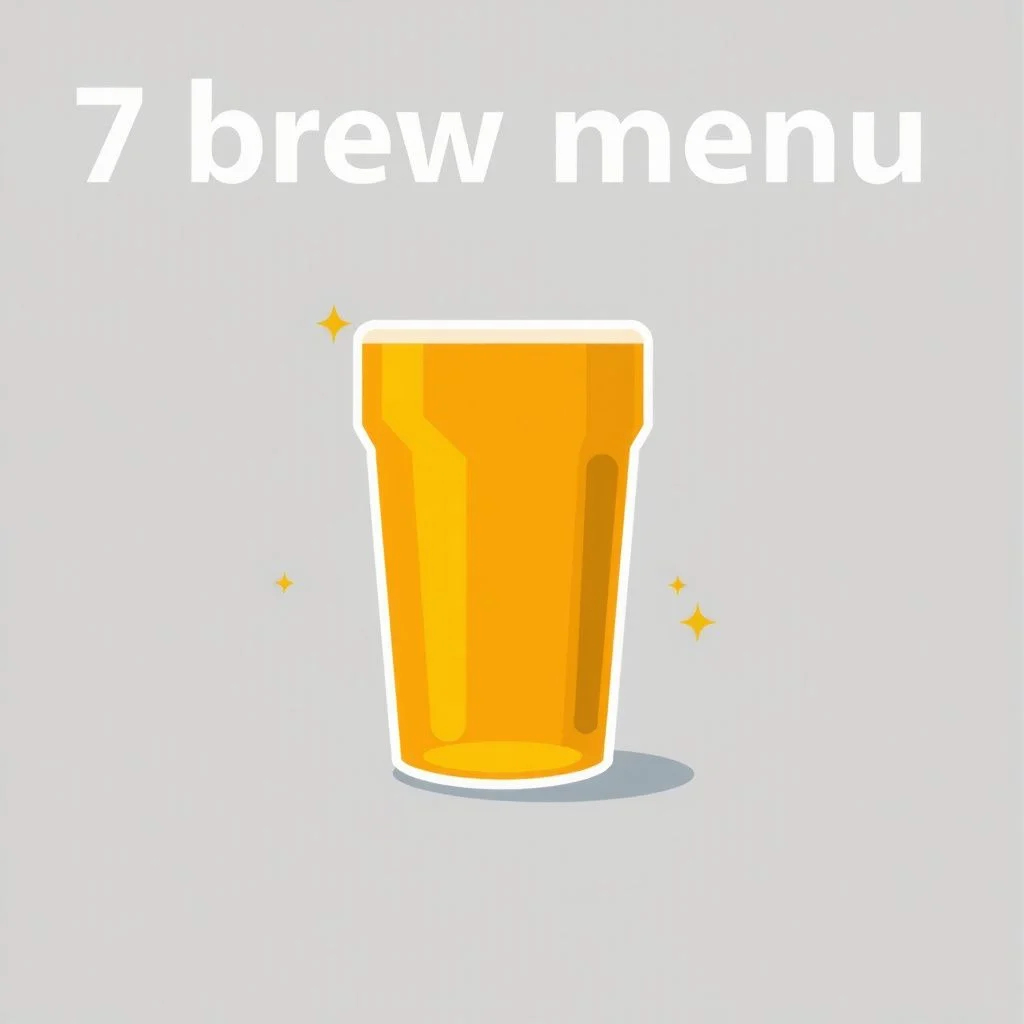 7 brew drink menu illustration