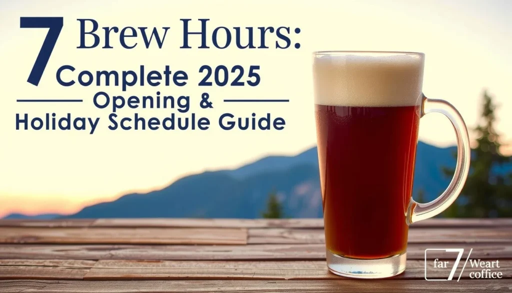 7 brew hours — 7 Brew Hours: Complete 2025 Opening & Holiday Schedule Guide